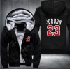 Jordan 23 Set Hip Hop Men Tops Bottoms Thicken Zipper Fleece Swearshirts Plus Size