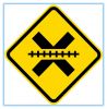 Brazil road traffic uncontrolled railroad crossing sign, Brazil road traffic uncontrolled railroad crossing signal