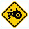 Colombia road traffic tractors and other agricultural vehicles sign, Colombia road traffic tractors and other agricultural vehicles signal