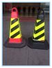 rubber flexible square road cone, rubber flexible square traffic cone