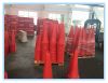 flexible road cone with top ring rubber bottom, PVC flexible traffic cone with top ring rubber bottom