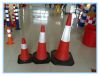 flexible road cone with rubber bottom, PVC flexible traffic cone with rubber bottom