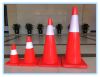 PVC flexible orange red road cone, PVC flexible orange red traffic cone