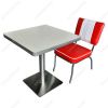 Wholesale retro American 1950s diner table and chair furniture set, retro 50s restaurant table furnture set