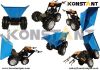 KT-MD300T Blue Four Wheeled Wheelbarrow Mini Dumper 4X4 All Terrain Buggies