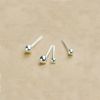 Dormy Story 925 Sterling Silver Women Round Stud Earrings Modern Sleek Metal 