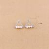 Dormy Story 925 Sterling Silver Simple fashion equilateral triangle with Drills and Pearls Stud Earrings for Lady