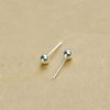 Dormy Story 925 Sterling Silver Women Round Stud Earrings Modern Sleek Metal 