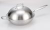 Stainless Steel Wok Pan Masterclass Premium Kitchenware Non Stick Cookware 