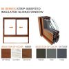 European Style Wood Grain Aluminum Sliding Window Frame