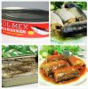 Canned Mackerel/Mackerel Fillet in sunflower oil/ tomato sauce      Canned Sardine in brine/ oil/mustard/LA hot sause  and sardines in tomato sauce.      Canned Salmon/Salmon Flake      Canned Tuna/Tuna flake Canned Smoked/Boiled Oyster      Canned Smoked