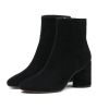 New Style Women's Shoes Black Suede Ankle Boots