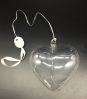 Battery operated glass heart shaped led christmas lights, led glass ornament, fairy light