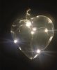Battery operated glass heart shaped led christmas lights, led glass ornament, fairy light
