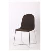 round back fabric chromed legs dining chair EGC-2011