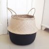 Color dipped bottom seagrass basket/ storage basket/ belly seagrass basket