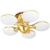 New UFO series Style Gold LED Ceiling Lights Five Light head