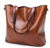 Women Handbag PU Oil Wax Leather Women Bag Large Capacity Tote Bag