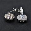 Chinese luxury beautiful designs long big bridal crystal stone drop pendant stud sterling silver earrings jewelry for women