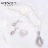 Custom stylish american diamond silver jewelry set with cz stone for women and ladies