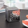 Alarm Clock Bluetooth Speaker Wireless Portable Bedside Speaker 3W Drivers Support TF Card FM Radio and Microphone