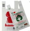 HDPE plastic t-shirt shopping bag with custom logo printing for supermarket