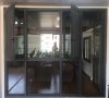 aluminium swing window with security net for residence