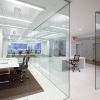 Modular Office Partition Transparent Single Tempered Glass Full High Office Partition 