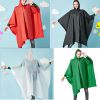 high quality 100% waterproof plastic branded rain poncho for mens and womens