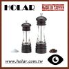 [Holar] Taiwan Made Clear Body Wooden Salt and Pepper Grinder Set