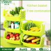 plastic kitchen storage houseware storage basket