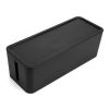 Cable Management Box Cord Organizer Black Large 16" x 5.2" x 6.1" For PC Wall Power Strip Wire Plug Cover