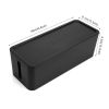 Cable Management Box Cord Organizer Black Large 16" x 5.2" x 6.1" For PC Wall Power Strip Wire Plug Cover