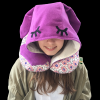Organic Toys Travel neck pillow with hood for women