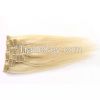 Wholesale Cuticle European Cheap 100 Human Blond Clip In Hair Extensio