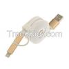 2 in 1 Lightning and Micro USB Retractable Data Charging Cable