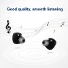 Black Sweat resistance mini bluetooth 4.2 in-ear headset with surround sound, truly wireless earphone