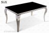 Dining Room Furniture Tempered Glass Top Stainless Steel Dining Table