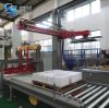 Fully Automatic small single column palletizer and carton packer for bottles cartons packs bags