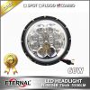 60W 7 Inch Round Led Headlight PAR56 LED Driving Light for TJ LJ dual sealed beam with white halo ring & blue atmosphere