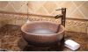 Jingdezhen Gucheng Modern Artistic Handmade Above Counter Without Faucet Bathroom Round Ceramic Vessel Sink Art Basin