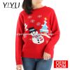 Fashion round neck Beaded Deer Jumper holiday ugly Christmas sweater knitting patterns for women