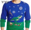 Custom Men's Dinosaur Reindeer Buffet Ugly Christmas Sweater