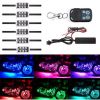 Motorcycle led lights-6PCS RGB LED-Control Car Light Atmosphere Strip Kits