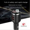 3 in 1 bluetooth carkit 2 USB car charger bluetooth 4.0 with FM transmitter , handsfree calling, multi-function car charger support TF card