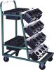 SanJi-First  CNC Tool Storage Trolley, Configured 32PCS BT50 Cutter Boxes, Blue+Gray+ Red, Bearing A（Color optional, Can be customized）