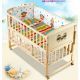 Solid wood baby bed baby crib baby cot Eco-friendly and safe
