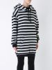 Custom Made lady Hoodie Sweater, Newest Design Plain Hoodies With Pocket Black and White Stripe Hoody Wool Women Oversized Hoodi