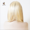 Stock blonde100 brazilian human hair virgin hair full lace wigs colour 613 and colour 4 streak wig in 20" full lace wig