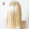 Stock blonde100 brazilian human hair virgin hair full lace wigs colour 613 and colour 4 streak wig in 20" full lace wig